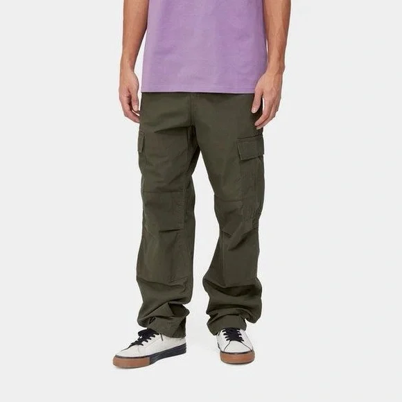 Carhartt WIP Regular Cargo Pants Cotton Ripstop Cypress Rinsed Green Size 29x32 - Picture 1 of 15